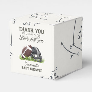 Football Little All Star Touchdown Baby Shower Favour Box