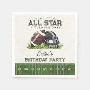 Football Little All Star Touchdown Birthday Party Napkin