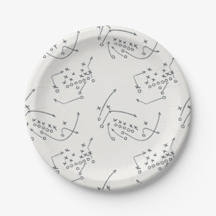 Football Little All Star Touchdown Play Paper Plate