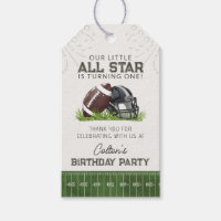 Football Little AllStar Touchdown Birthday Favour