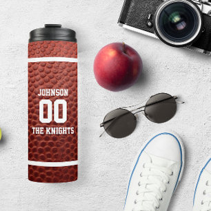 Football Look Personalised Thermal Tumbler
