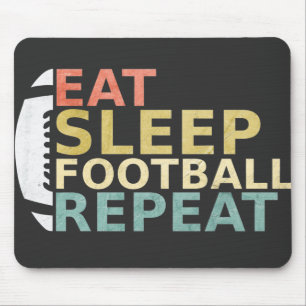Football Lover Eat Sleep Football Repeat Mouse Mat