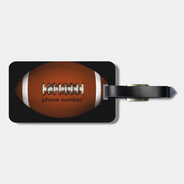 Football Luggage Tag (Back Horizontal)