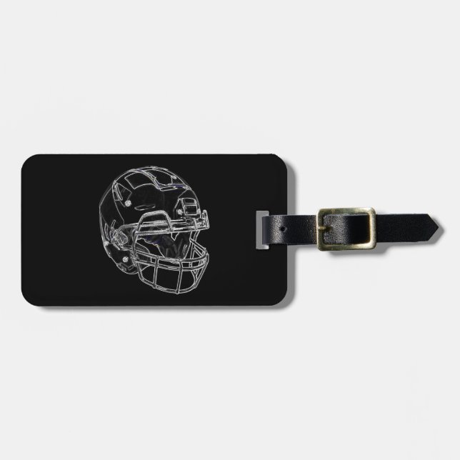 Football Luggage Tag (Front Horizontal)
