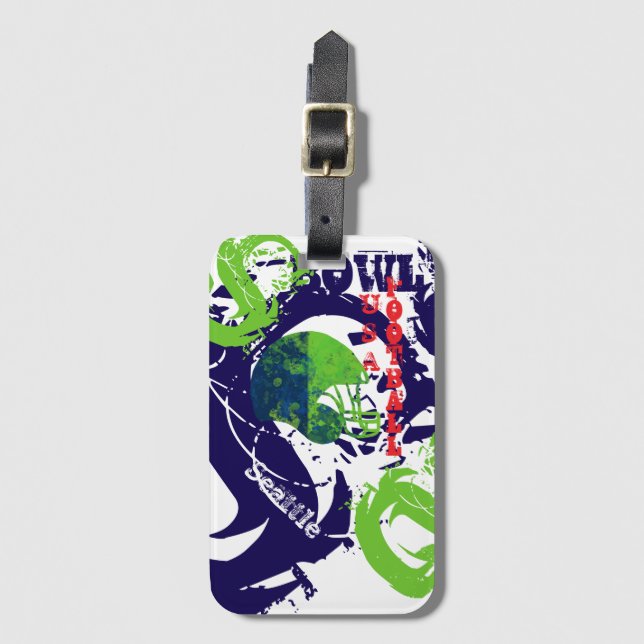FOOTBALL LUGGAGE TAG (Front Vertical)