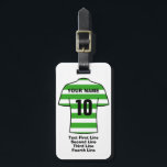 Football Luggage Tag - with Green Hoops<br><div class="desc">Football team luggage tag. Luggage tag for a Celtic football fan. Green Hoops Football shirt with your name. Let your Luggage Tag show the team you follow,  as well as your name and address!</div>
