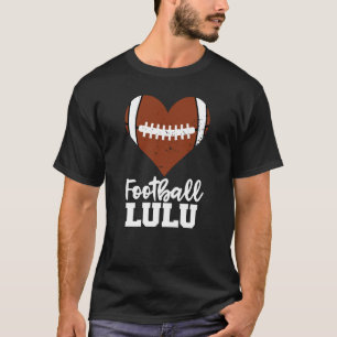 Football Lulu Football Heart Grandma Lulu T-Shirt