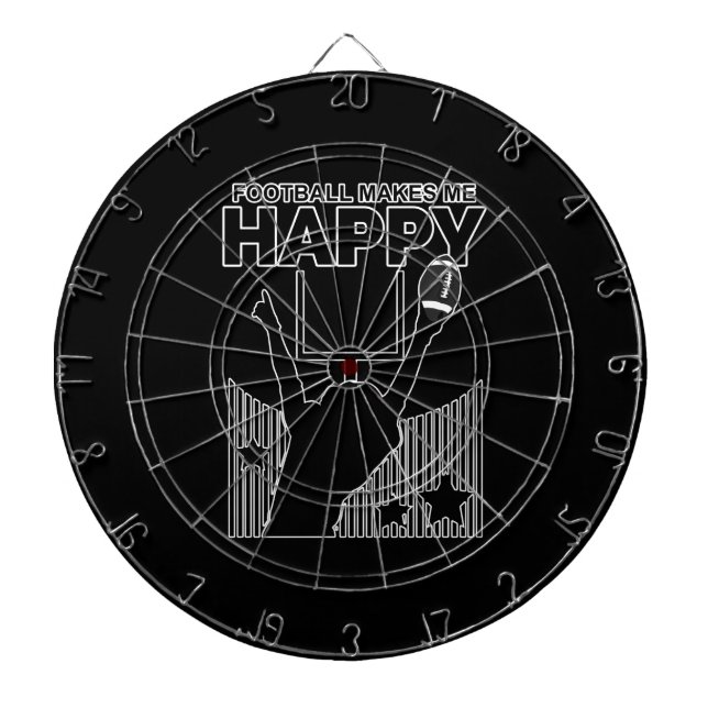 Football Makes Me Happy Dartboard (Front)