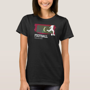 Football Maldives Flag Football Team Soccer Player T-Shirt