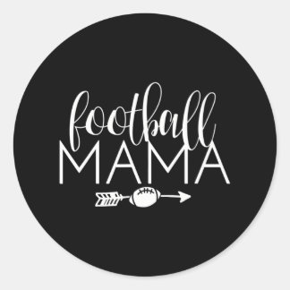 Football Mama Proud Sports Mum Game Day Classic Round Sticker