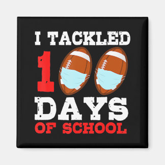 Football Masks Fun 100 Days of School Teacher Boy  Magnet
