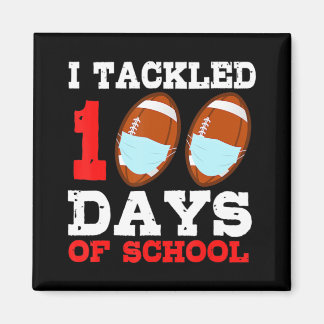 Football Masks Fun 100 Days of School Teacher Boy  Magnet