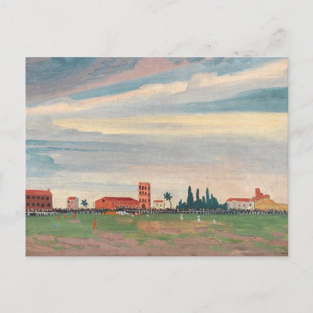 Football Match at Collioure | James Dickson Innes Postcard (Front)