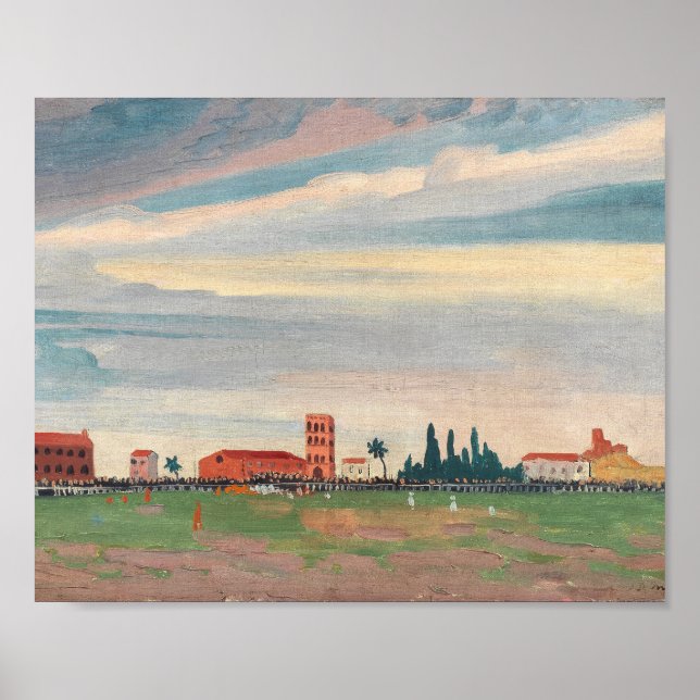 Football Match at Collioure | James Dickson Innes Poster (Front)