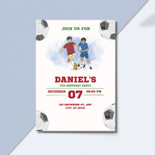 Football Match Birthday Party Invite