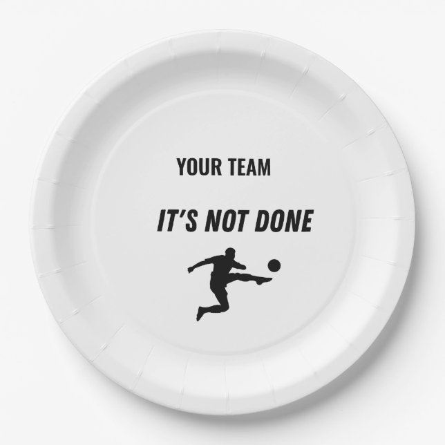 Football Match Day Paper Plate (Front)