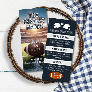 Football Match Sports Lovers Game Day Wedding Menu