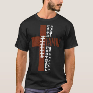Football Men Boys Kids Christian Cross T-Shirt
