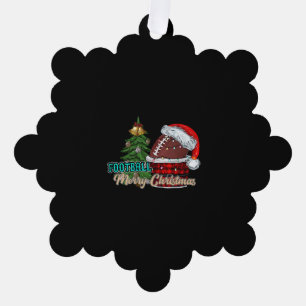 Football Merry Christmas Tree Decoration Card