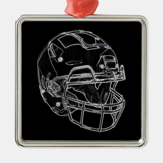 Football Metal Tree Decoration (Front)