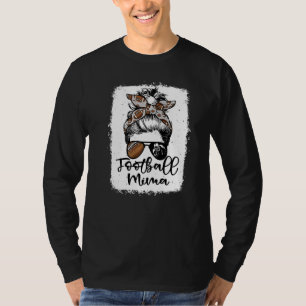 Football Mima Vintage Leopard Messy Bun Bleached T-Shirt