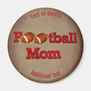 Football Mom Cute Personalized Magnet