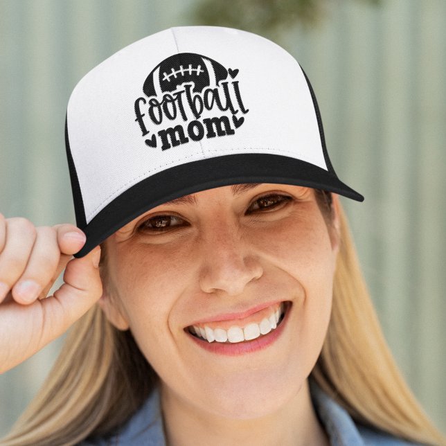 Football Mom, Funny Mom of The Football Trucker Hat (Creator Uploaded)