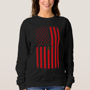 Football Morocco Moroccan Flag Soccer Sports Sweatshirt