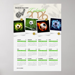 Football Motivation 2026 CALENDAR Poster