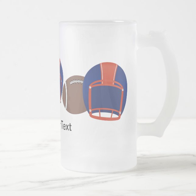 FOOTBALL Mug Beer Blue and Orange - SRF (Right)