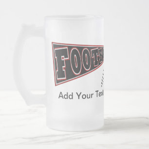 FOOTBALL Mug Beer Red / Garnet and Black - SRF