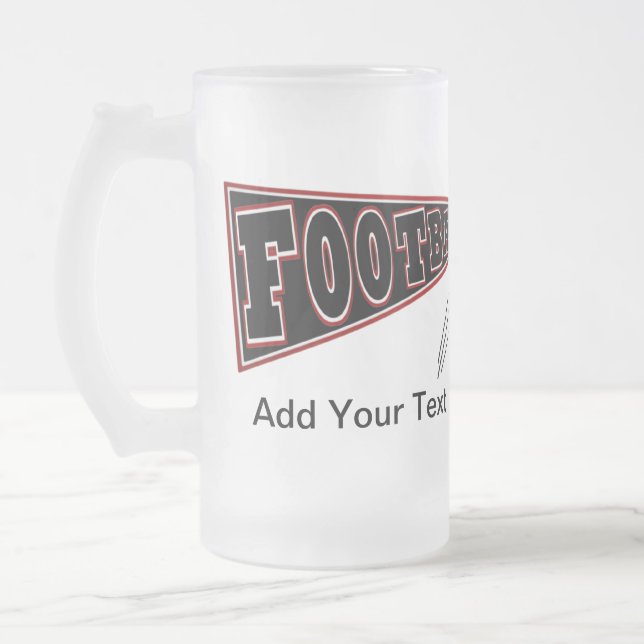 FOOTBALL Mug Beer Red / Garnet and Black - SRF (Left)