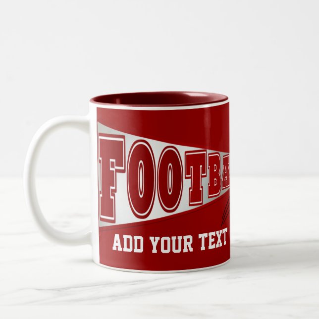 FOOTBALL Mug Red and White - SRF (Left)