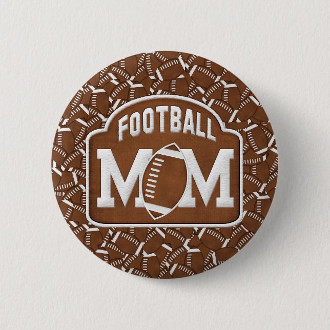 Football Mum 6 Cm Round Badge (Front)