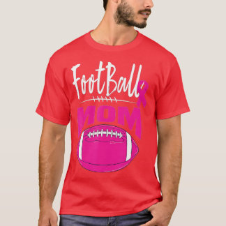 Football Mum Breast Cancer Awareness Pink Ribbon L T-Shirt
