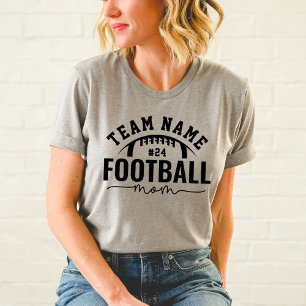 Football Mum Custom Team Black on Grey Tri-Blend Shirt
