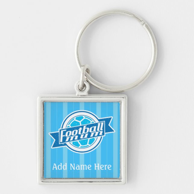 Football Mum Customisable Keyring (Front)