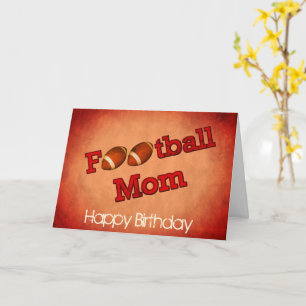 Football Mum Cute Birthday Card