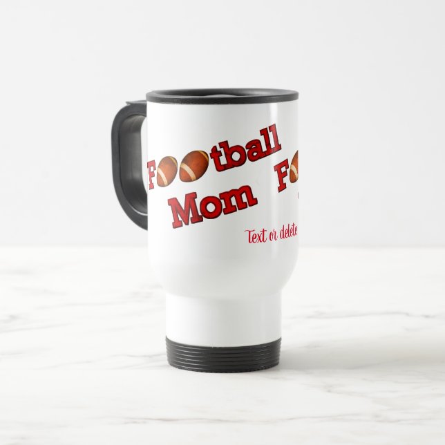 Football Mum Cute Personalised  Travel Mug (Front Left)
