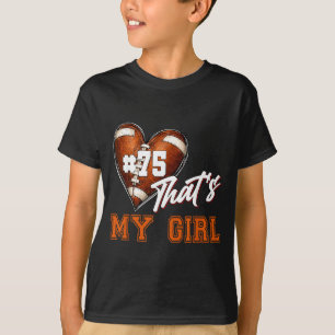 Football Mum Dad Jersey Number 75 Thats Girl Game T-Shirt