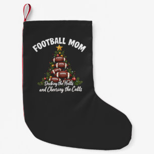 Football Mum Decking The Halls Christmas Football Small Christmas Stocking
