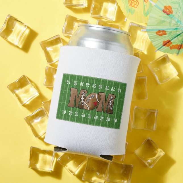 Football Mum Football Field Heart Can Cooler (In Situ Summer)