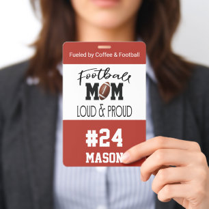 Football Mum Game Day ID Badge