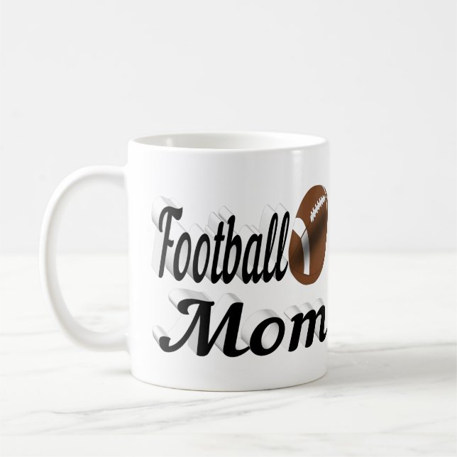 Football Mum half text Coffee Mug (Left)