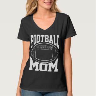Football Mum in White with Player Name and Number T-Shirt