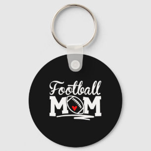 Football Mum Leopard Football Love Football Player Key Ring