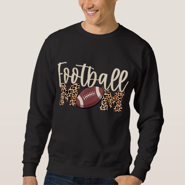 Football Mum Leopard Print Sweatshirt (Front)