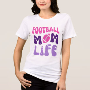 Football mum life high school sports Tri-Blend shirt