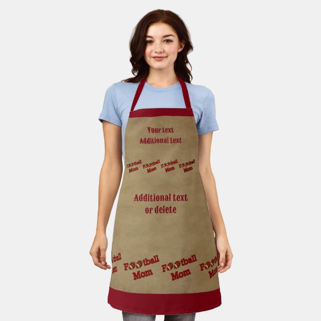 Football Mum Personalised Apron (Worn)