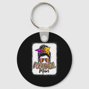 Football Mum Purple And Gold Key Ring